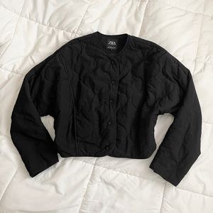 ZARA - Quilted Puffer Cropped Jacket